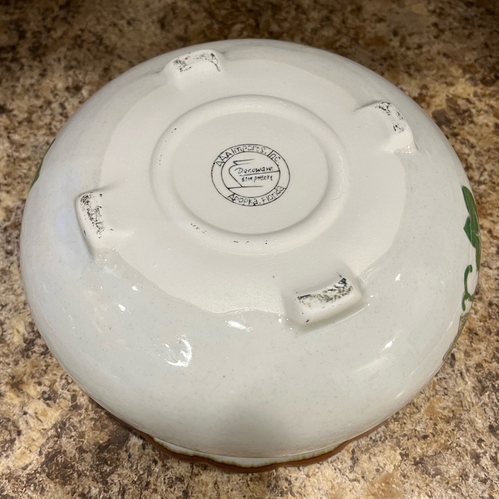 Vintage AAA Imports Planter with Ivy Design approx 7.5” wide 4” height - Picture 9 of 11